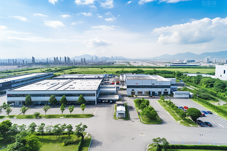 工业厂房工业区工厂效果图