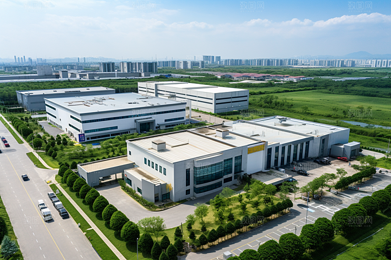 工业厂房工厂高清效果图