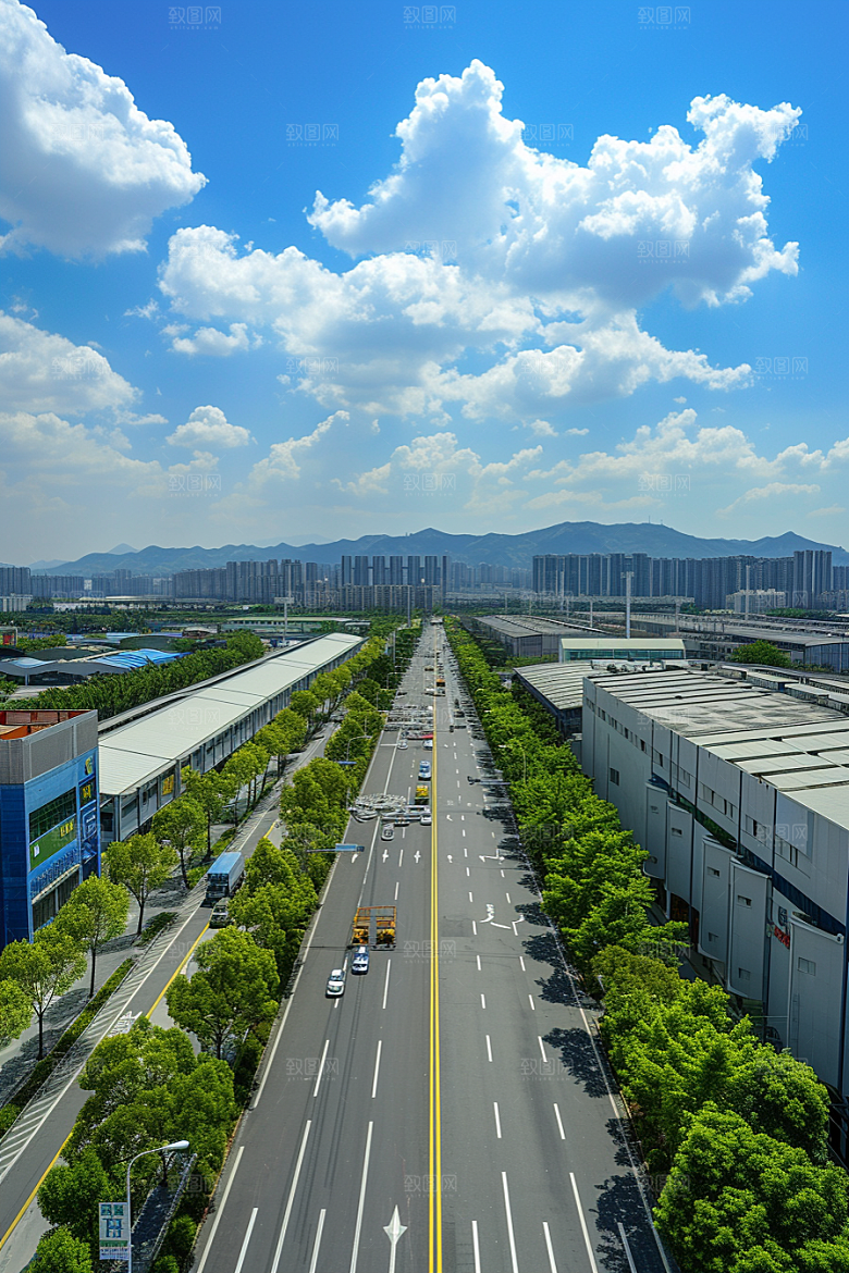 工业厂房生产线实景效果图