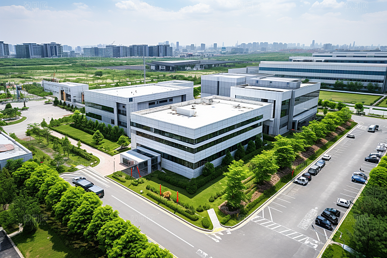 工业厂房工业区地块效果图