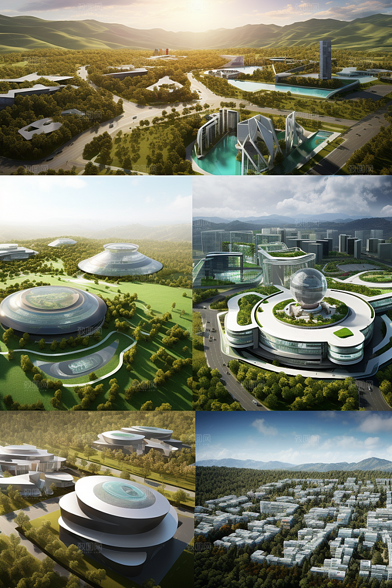 工业厂房地块工厂效果图