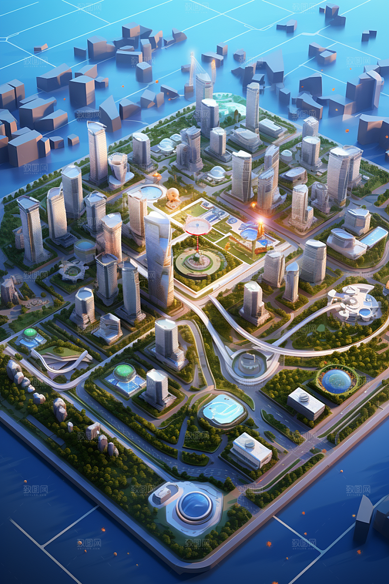 工业厂房实景园区效果图