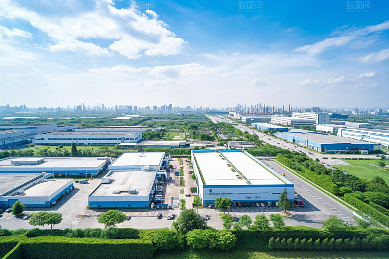 工业厂房工厂地块效果图