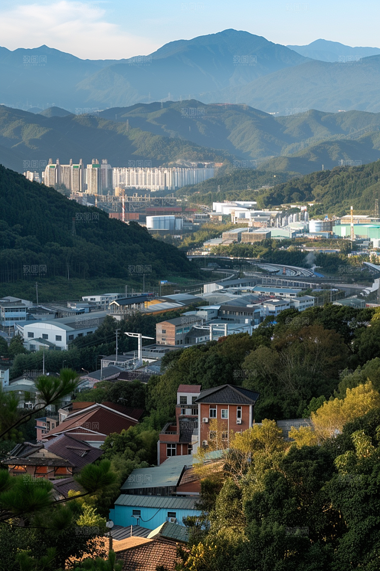 工业厂房地块生产线效果图