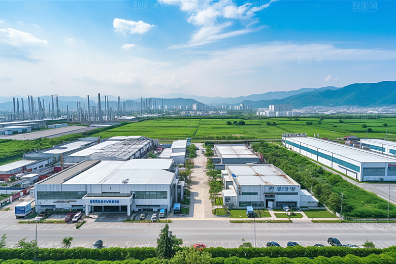 工业厂房实景板块效果图