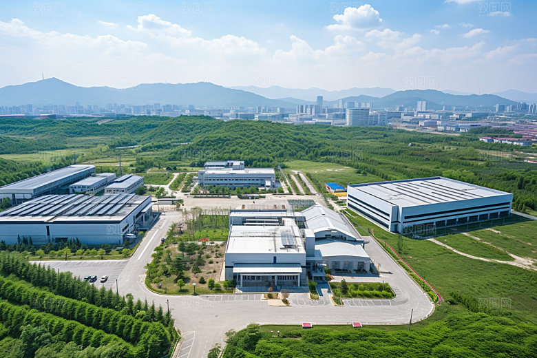 工业厂房实景园区效果图