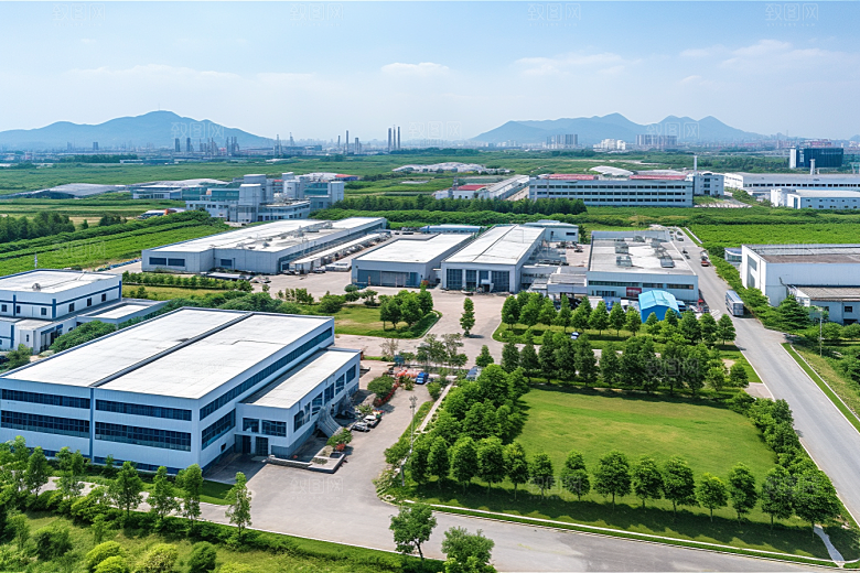 工业厂房工厂生产线效果图