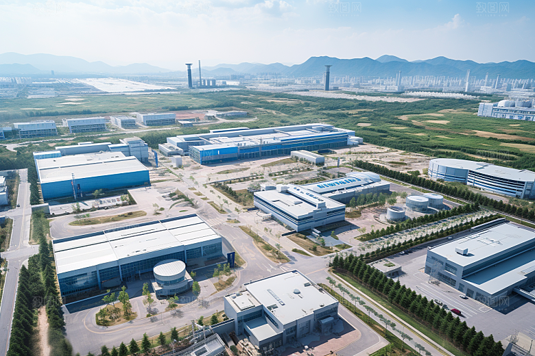 工业厂房实景工厂效果图