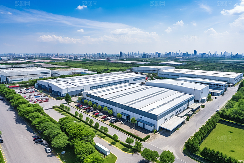 工业厂房高清工厂效果图