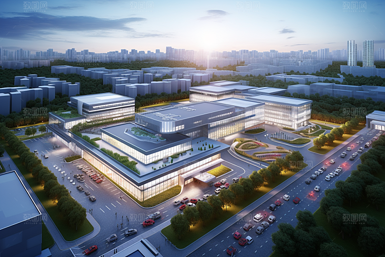 工业厂房高清工业区效果图