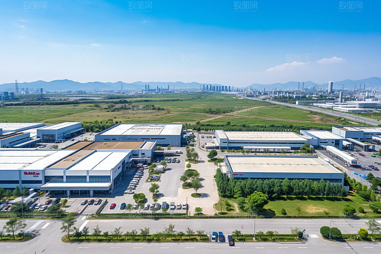 工业厂房工厂高清效果图