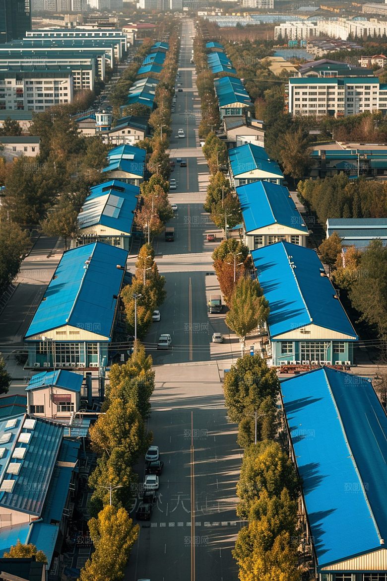 工业厂房生产园区效果图