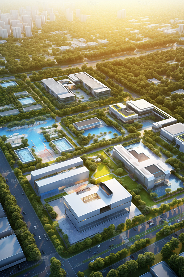 工业厂房地块实景效果图