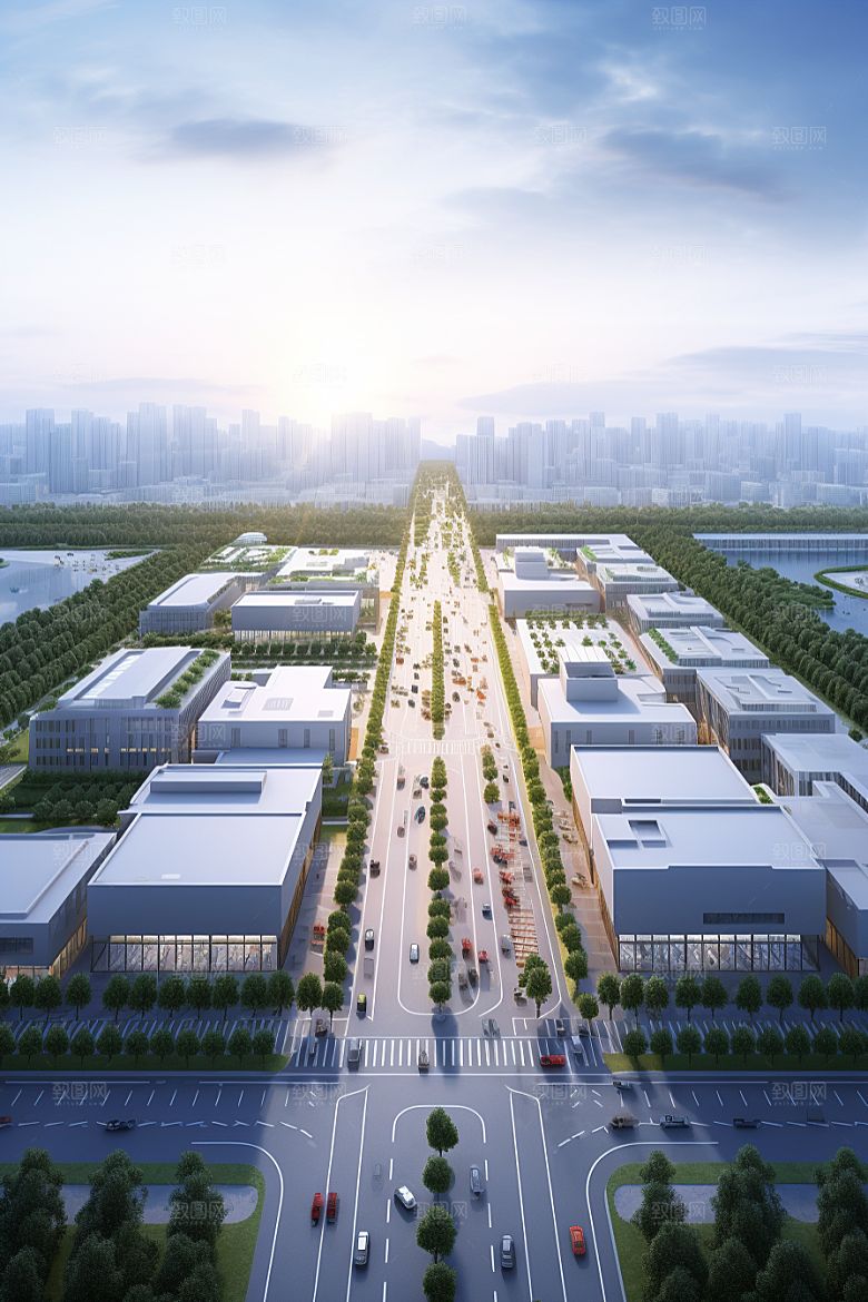 工业厂房工厂规划效果图