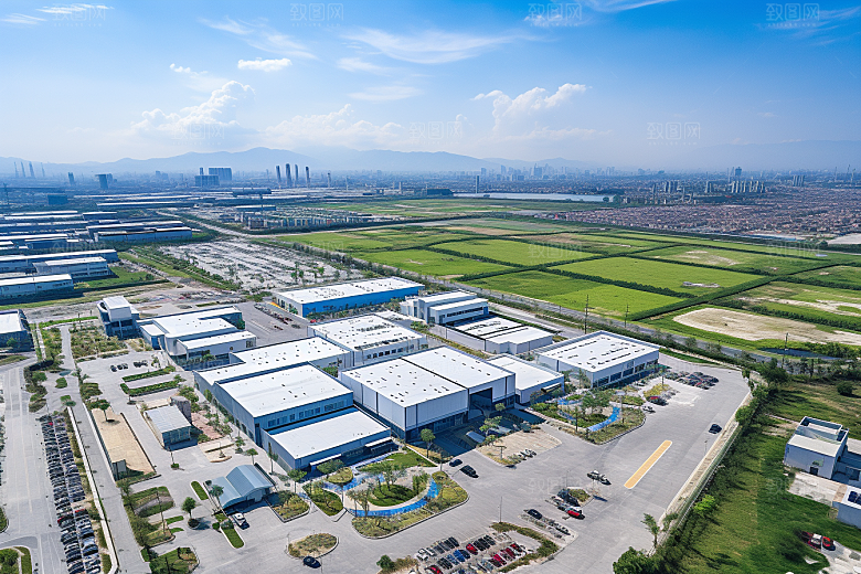 工业厂房实景地块效果图