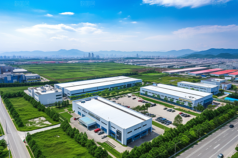 工业厂房实景生产线效果图
