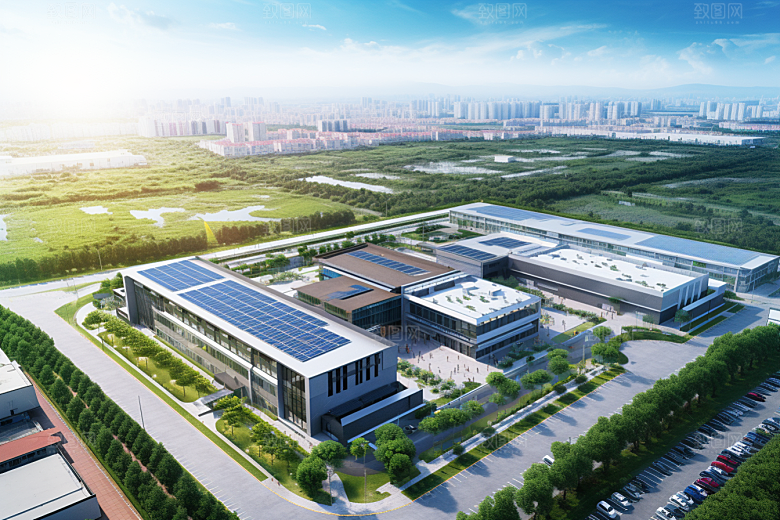 工业厂房实景工厂效果图
