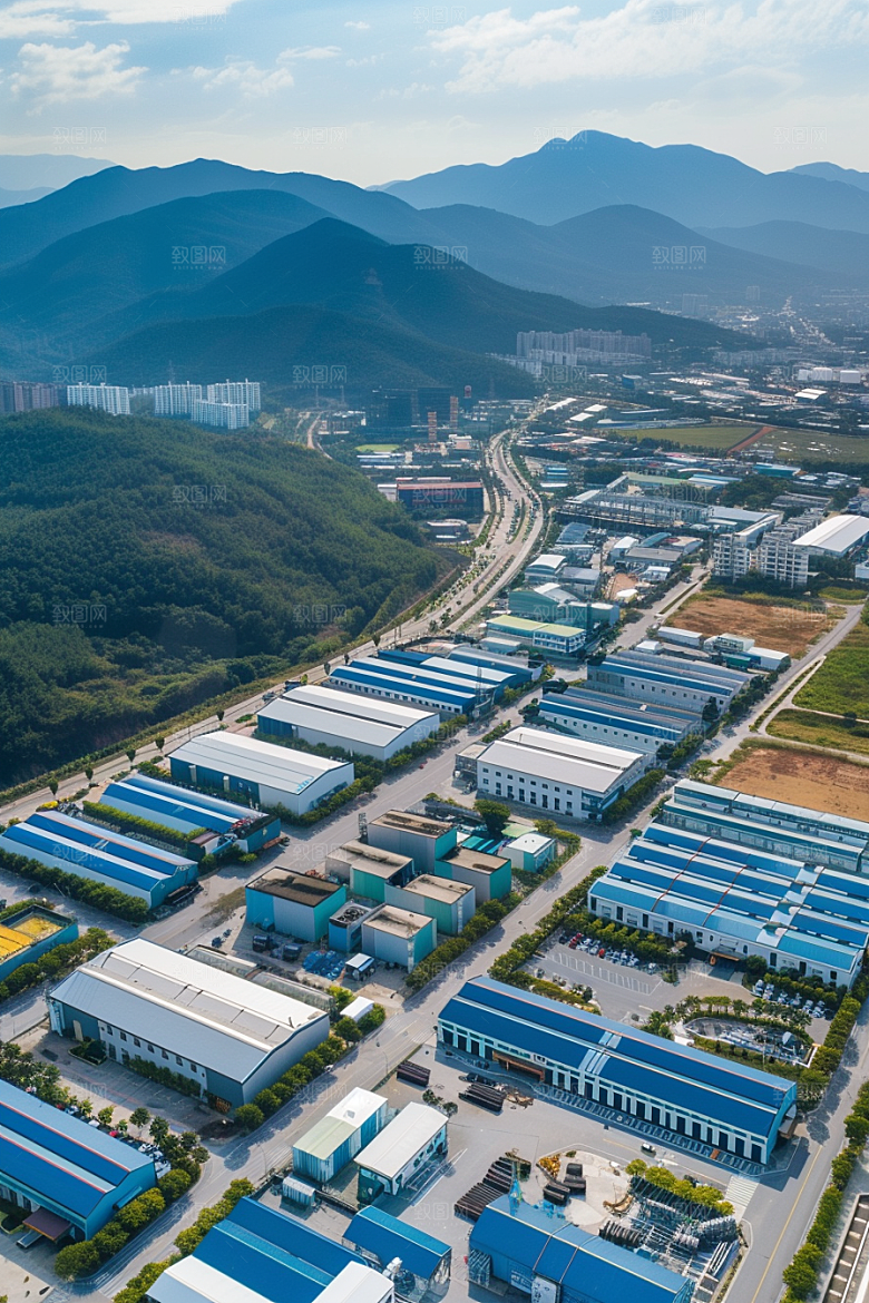 工业厂房工业区工厂效果图