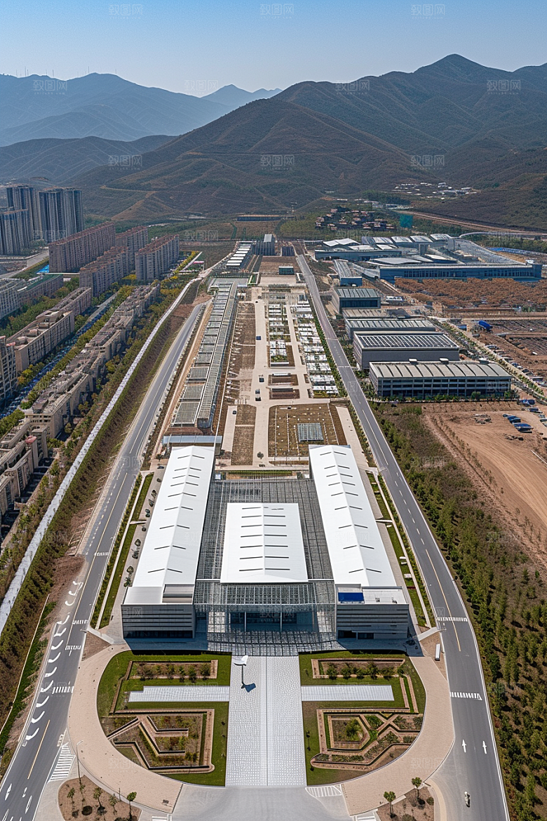 工业厂房工厂地块效果图