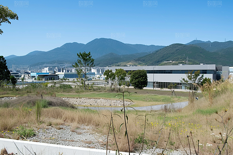 工业厂房地块高清效果图
