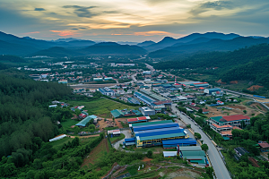工业厂房实景板块效果图