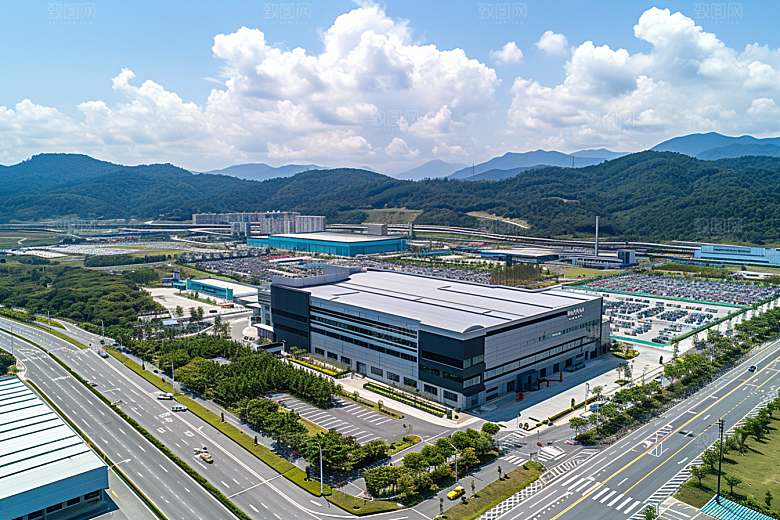 工业厂房实景地块效果图
