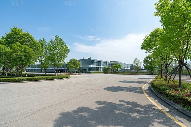 工业厂房地块生产线效果图