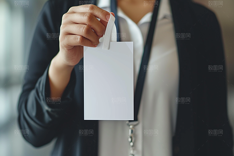 工作证大气简约样机