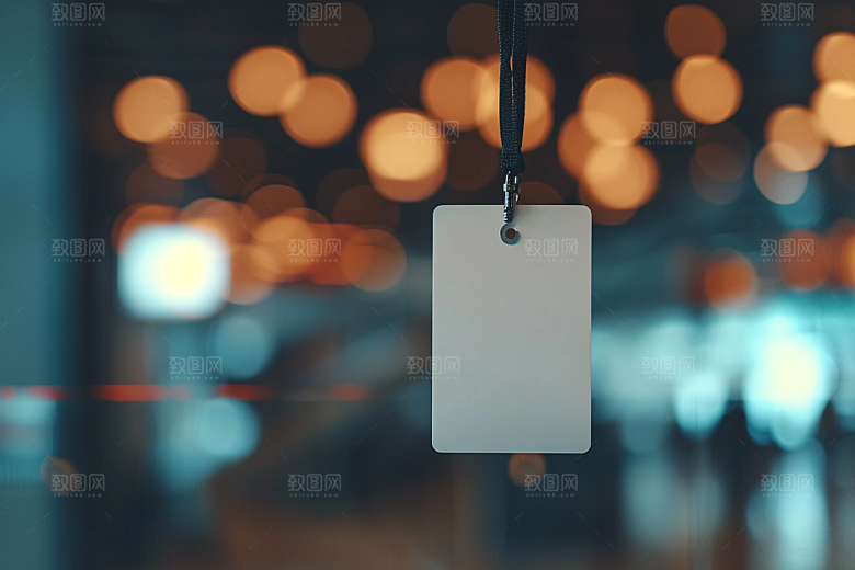 工作证简约场景样机