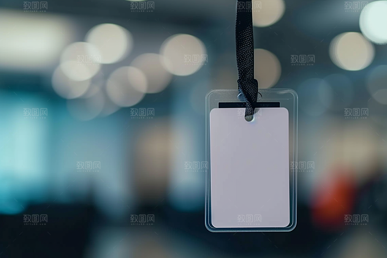 工作证简约身份牌样机
