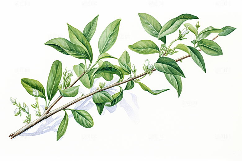 枸杞中草药医学插画