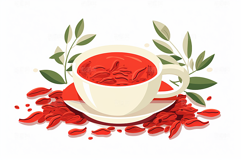 枸杞医学药方插画