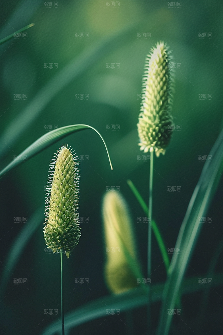 狗尾巴草清新夏天摄影图
