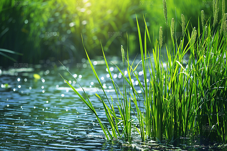 狗尾巴草青草夏季摄影图