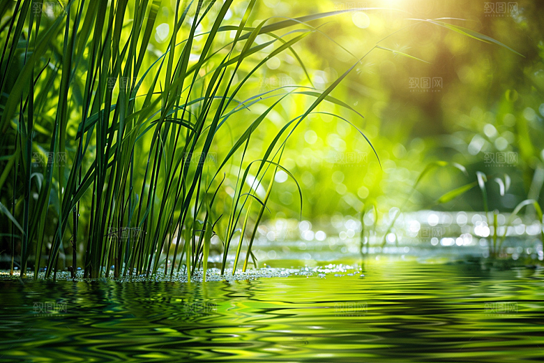 狗尾巴草田野夏天摄影图