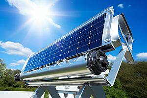 光伏太阳能板太阳能发电清洁能源摄影图