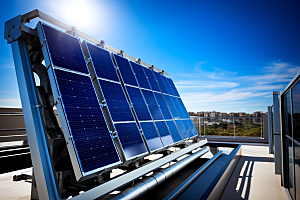 光伏太阳能板电能清洁能源摄影图