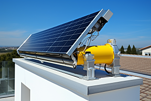 光伏太阳能板电能太阳能发电摄影图
