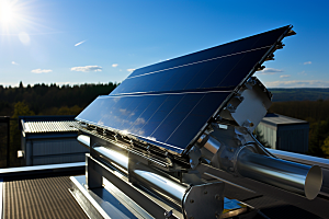 光伏太阳能板太阳能发电电能摄影图