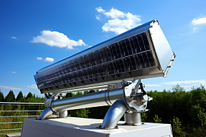 光伏太阳能板环保电能摄影图