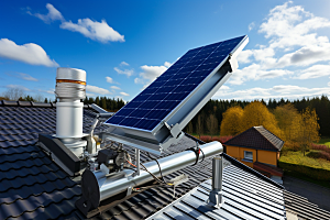 光伏太阳能板发电站环保摄影图