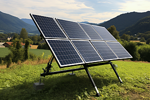 光伏太阳能板电能绿色摄影图