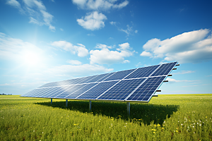 光伏太阳能板太阳能发电低碳摄影图
