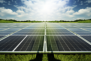 光伏太阳能板低碳绿色摄影图