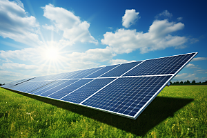 光伏太阳能板清洁能源绿色摄影图