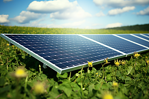 光伏太阳能板环保清洁能源摄影图