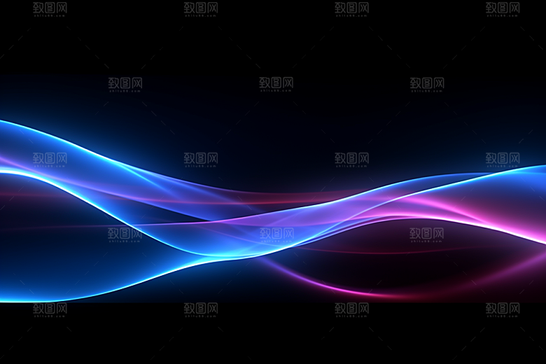 光线波长渐变波浪背景图