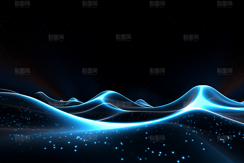光线波长光波未来感背景图