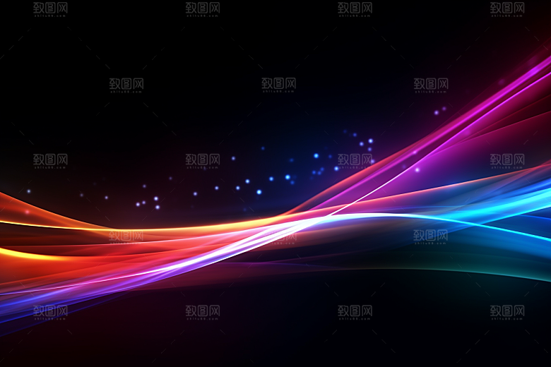 光线波长抽象粒子背景图
