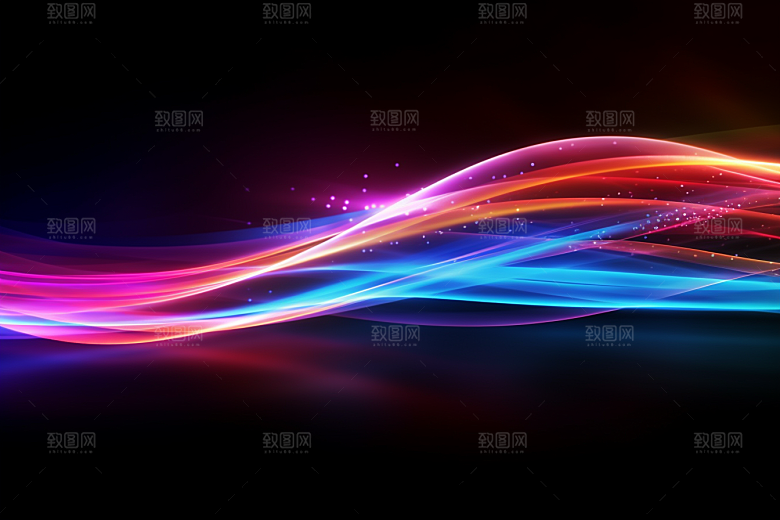 光线波长科技感光波背景图